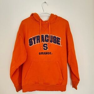 Vibrant Orange Hoodie with Bold Lettering